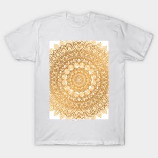 Golden Fantasy Mandala T-Shirt